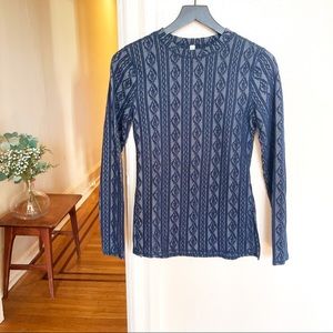 Free People FP Movement Blissed Out Long Sleeve Jacquard Tee